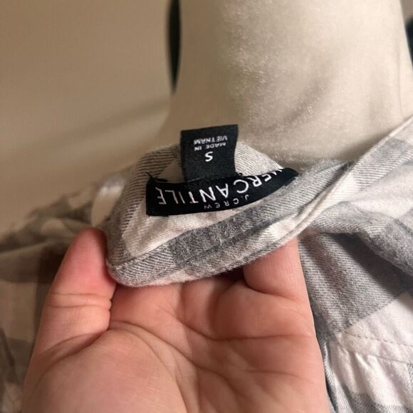 J crew mercantile size small 1/4 button down plaid flannel soft blouse - Picture 3 of 3